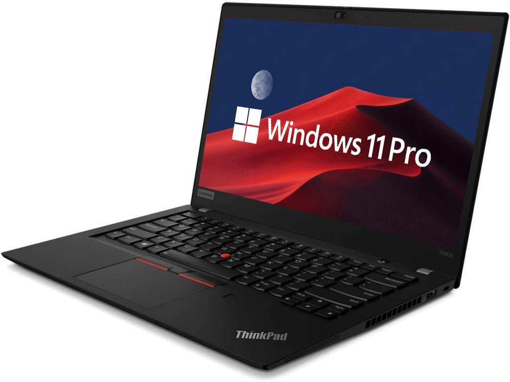 Lenovo Thinkpad T490s Business Laptop, 14" FHD (1920 x 1080), Intel Core i5-8265U, 16 GB RAM, SSD da 512 GB, tastiera US QWERTY Windows 11 Pro (ricondizionato)
