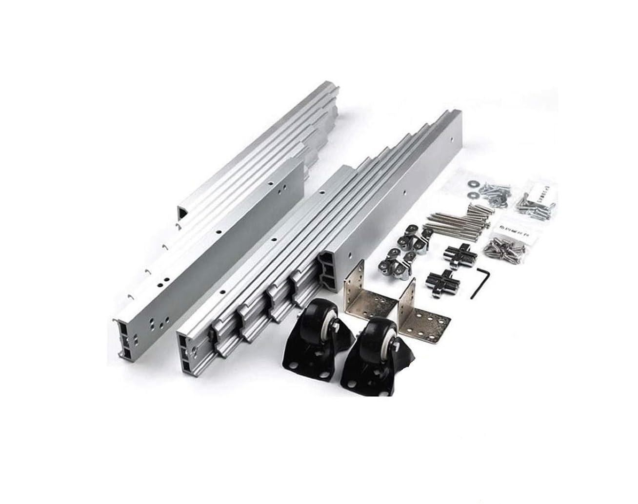 Concealed Folding Table Guide Rail Hinge - Aluminum Telescopic Cabinet Table Slide