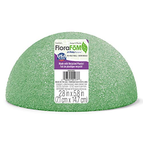 Snapklik.com : FloraFōM Half Ball 2.8 X 5.8 Inch Green