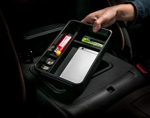 Miniatura 4 de HIGH FLYING Bandeja organizadora de guantes, consola central para reposabrazos central de automóvil, para Infiniti QX80 2013-2017 (solo compatible