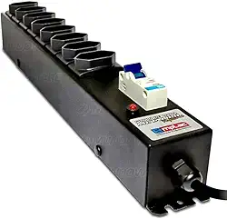 Filtro de Linha com Disjuntor 20A 8 Tomadas Bivolt Gabinete Metálico Profissional Cabo de 1 Metro