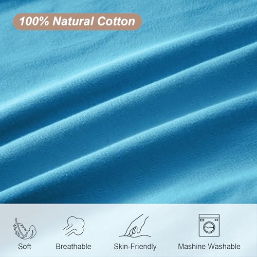 Image of david's kids 3 Pack 100% Cotton Baby Sleep Sack 18-24 Months, Soft Baby Wearable Blankets with 2-Way Zipper, Comfy Toddler Sleeping Bags for Boys Girls Neutral, X-Large Size, Grey & Blue & Indigo