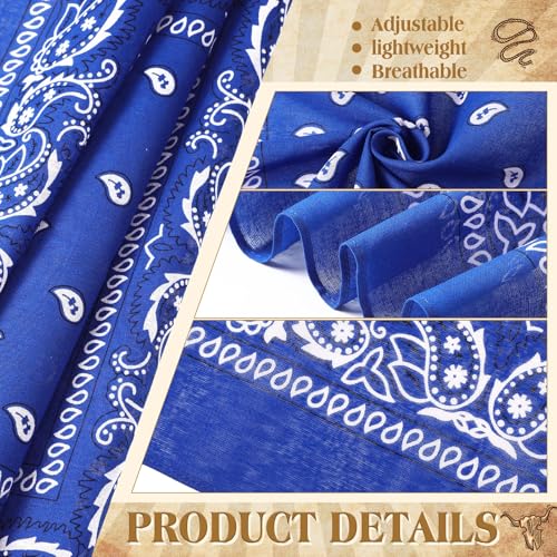 Image of Chicingyou Cat Dog Bandana Collar & Owner Matching Paisley Pattern Bandana Women Headband Square Scarf Headwear Puppy Scarf for Small Dog Adjustable Cat Collar Triangle Neckerchief Handkerchief(Blue)