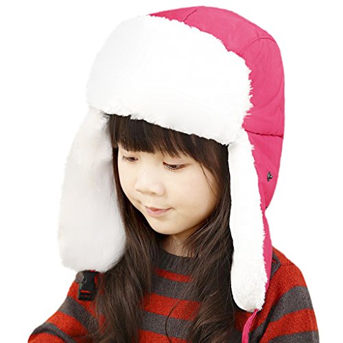 Kids Trapper Hat Children Warm Windproof Winter Hat with Earflaps Cover for Face3