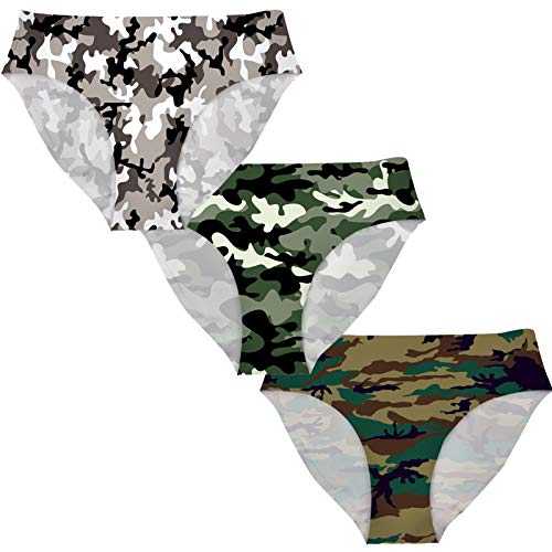 Upetstory Camo Panties For Women Bikini Briefs Hipster Large 3 Pack Seamless Underwear cover