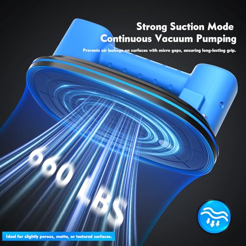 Electric Suction Cup Lifter for Tiles, Glass & Marble – 660LBS/300KG Max Suction, Dual Motors, LCD Display, Powerful Mode for Textured Surfaces, 4500mAh Battery, 12h Runtime, Industrial Grade Tool - image 2