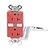Receptacle, Duplex, 20A, 5-20R, 125V, Red