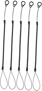 [SEWACC] 5個手書き用ペンの伸縮性テザー ストラップ タッチスクリーン対応 スラスペン紛失防止 コイル型ペン固定紐 スプリングロープ シリコンリング付き