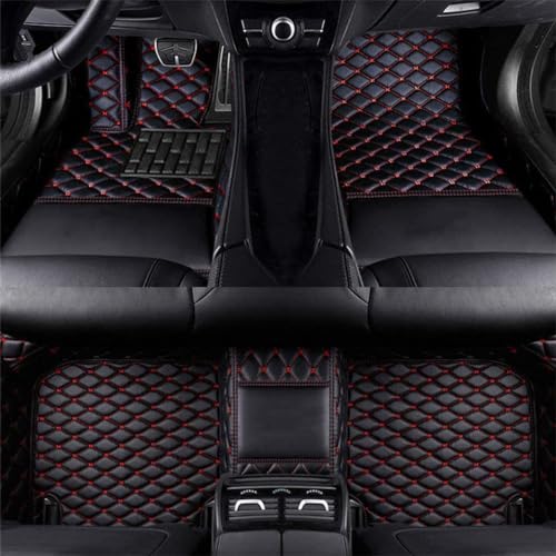 Tapis de sol Cadillac ATS 2013-2015 sur mesure noir et rouge couverture complète