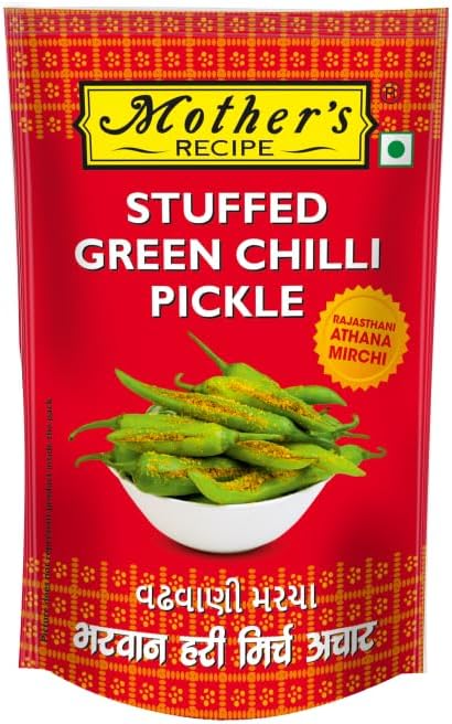 Mother's Recipe Stuffed Grn Chily Pickle 200 Grams