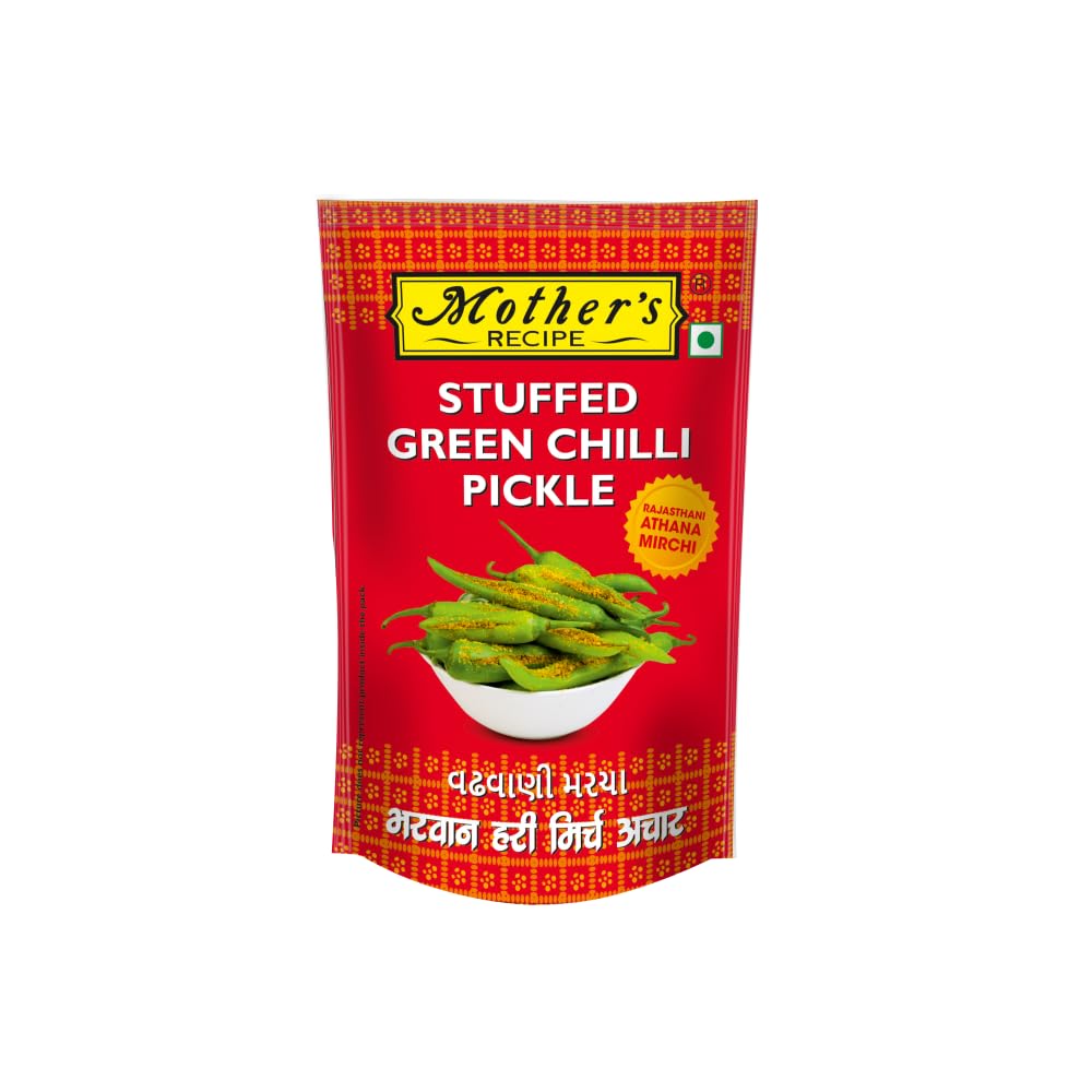 Stuffed Green Chilli Pickle Pouch, 200 g