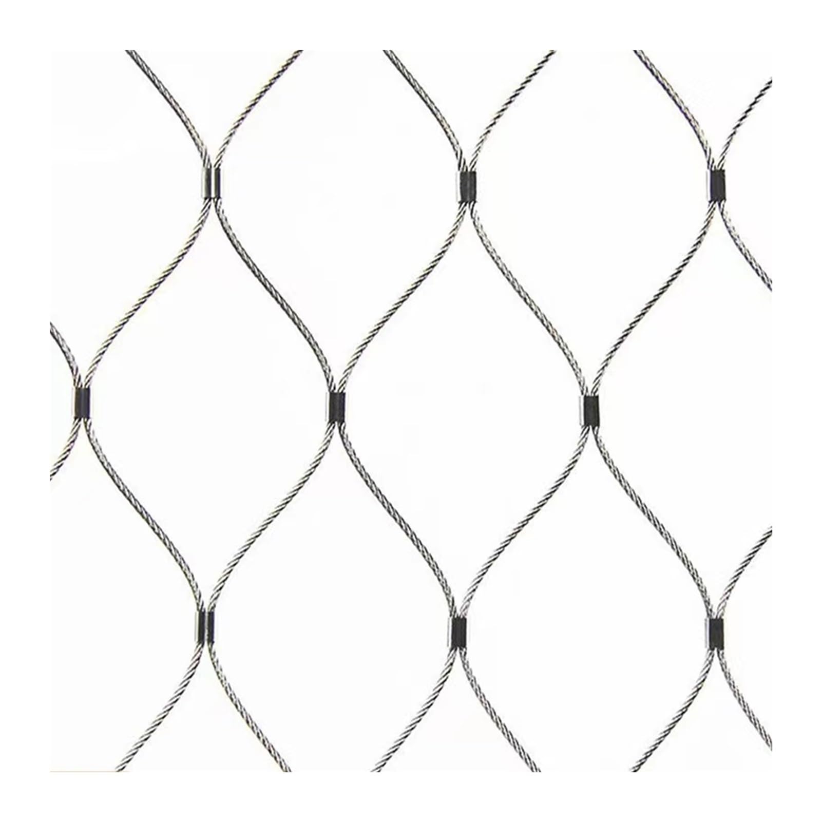 GJMSSMY Razor Wire Barbed Wire 304 Stainless Steel Rope Net, Balcony Boundary Decor Protection Fence, Fall Prevention High Altitude Safety Mesh For Football Field Garden (Color : Silver-1.5mm, Size