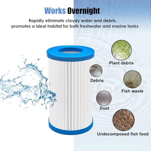 Image of Micron Filter Replacement works with Marineland Magnum and HOT Magnum Canisters, replaces PA0140, Water Polishing Filter Cartridge for Freshwater and Saltwater Tanks - 2 Pack