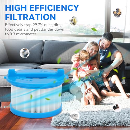 Image of A32F02 Filters Replacement Compatible with Ryobi 18V ONE+ Wet /Dry Hand Vacuum Cleaners PCL702, PCL702B, PCL702K (8Pack)
