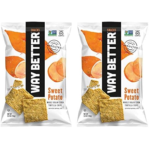 Way Better Snacks Tortilla Chips, Sweet Potato, 5.5 Ounce Pack of 2 Cover