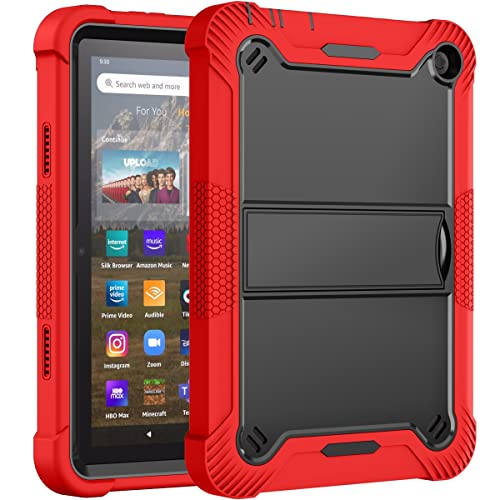 Housse de protection Compatible avec Kindle Fire HD 8 2022/Fire HD8 Plus 2022 Release 8.0inch Housse de protection Robuste Support durable Housse de protection antichoc Housse Compatible with tablette