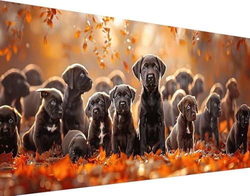 Broderie Diamant Kit Complet Chien 5D - Loisirs Créatifs Point de Croix Décoration Murale 60x120
