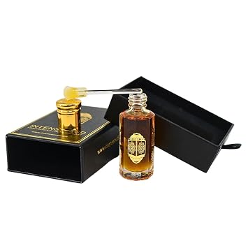 Mukhalat Malaki Arabian Perfume Oil for Men & Women, Long Lasting Alcohol-Free Concentrated Fragrance, 12ml (0.40 oz) in Black Gift Box, Rose & Vanilla Notes