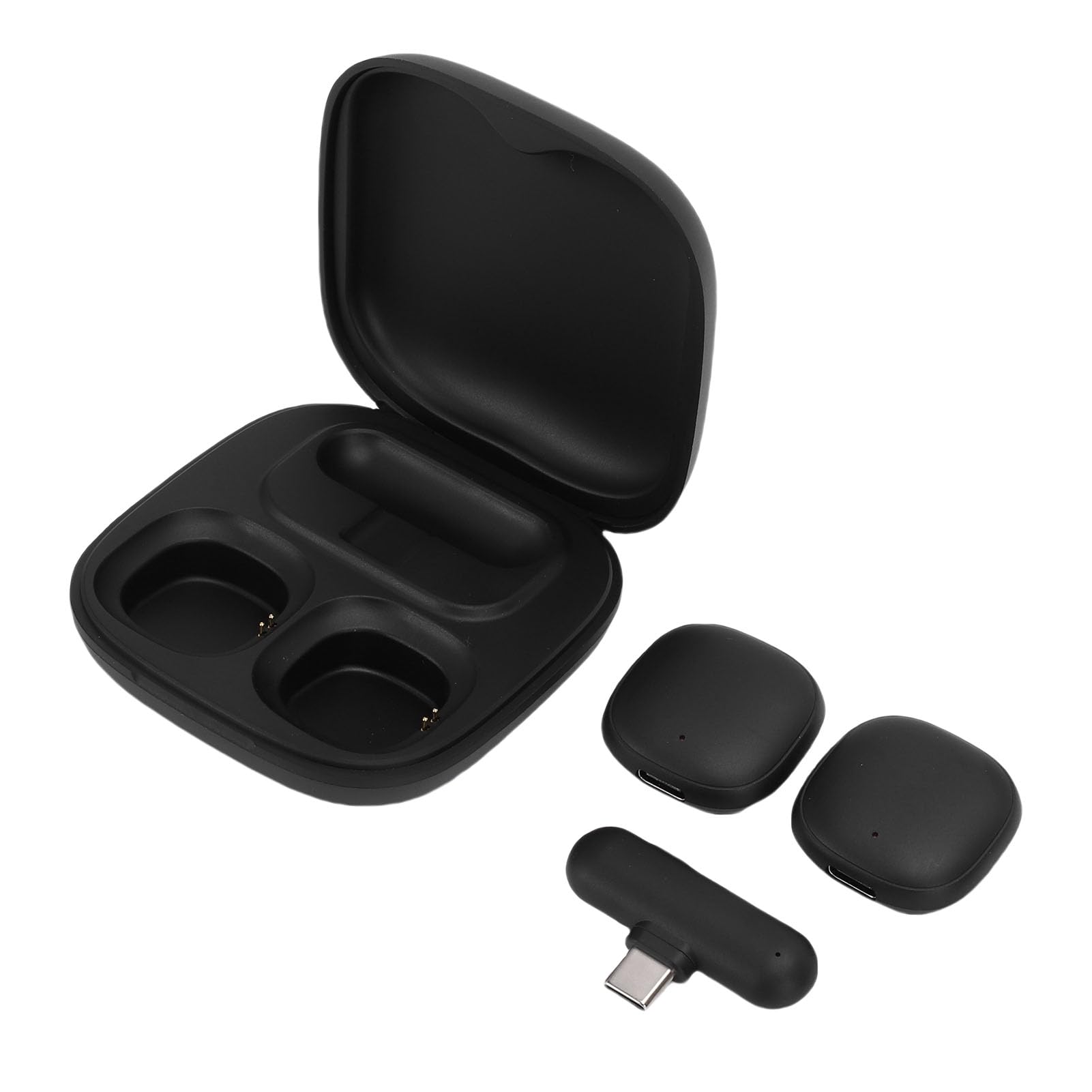 Micrófonos Lavalier Inalámbricos, Micrófonos Magnéticos con Cancelación de Ruido Ai con Estuche de Carga y USB C, Mini Micrófono para Grabación de Video Vlogging Creadores de Contenido