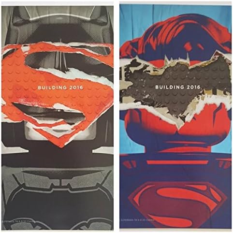 BATMAN V SUPERMAN (LEGO Version) SET 10.5"x14" Original Promo Movie Poster SDCC 2015 Rare image 2