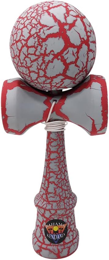 Bahama Kendama Full Crackle (Grey/Red)