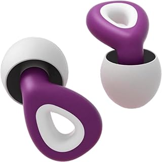 Droplet Shaped Silicone Noise Cancelling Earplugs for Sleeping Comfortable Noise Reduction Earplug for Snoring Reusable Hearing Protection Soft Waterproof Ear Plug for Sleep, Work, Travel, Flight, Concert, Swim, 6 Ear Tips in S, M, L