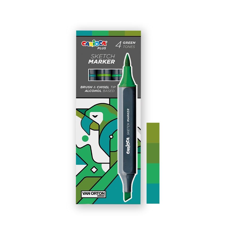 Sketch Marker 4er Set CARIOCA Colori Plus grün…