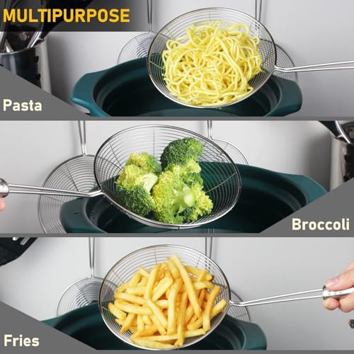 Image of Stainless Steel Cooking Spoons Set (6 Pieces) | Kitchen Cooking & Serving Utensils Set for Home, Restaurant & Daily Use