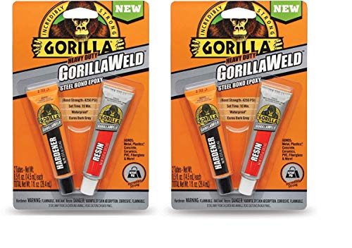 Gorilla Heavy Duty GorillaWeld Steel Bond 2-Part Epoxy, (Pack of 1) - 2 Pack