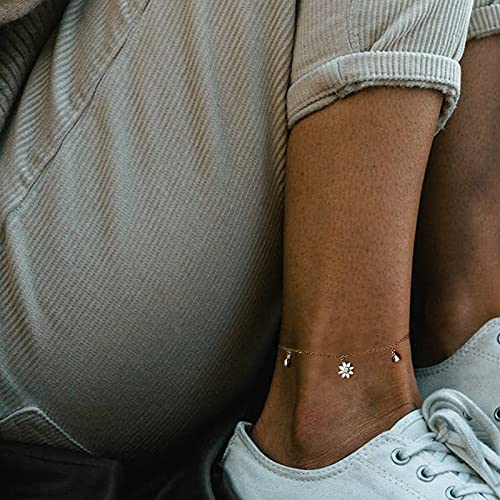 Ogoodsunj 925 Sterling Silver Ladybug Daisy Leaves Necklace Earrings Rings Pendant Anklet Jewelry Set #TOP6