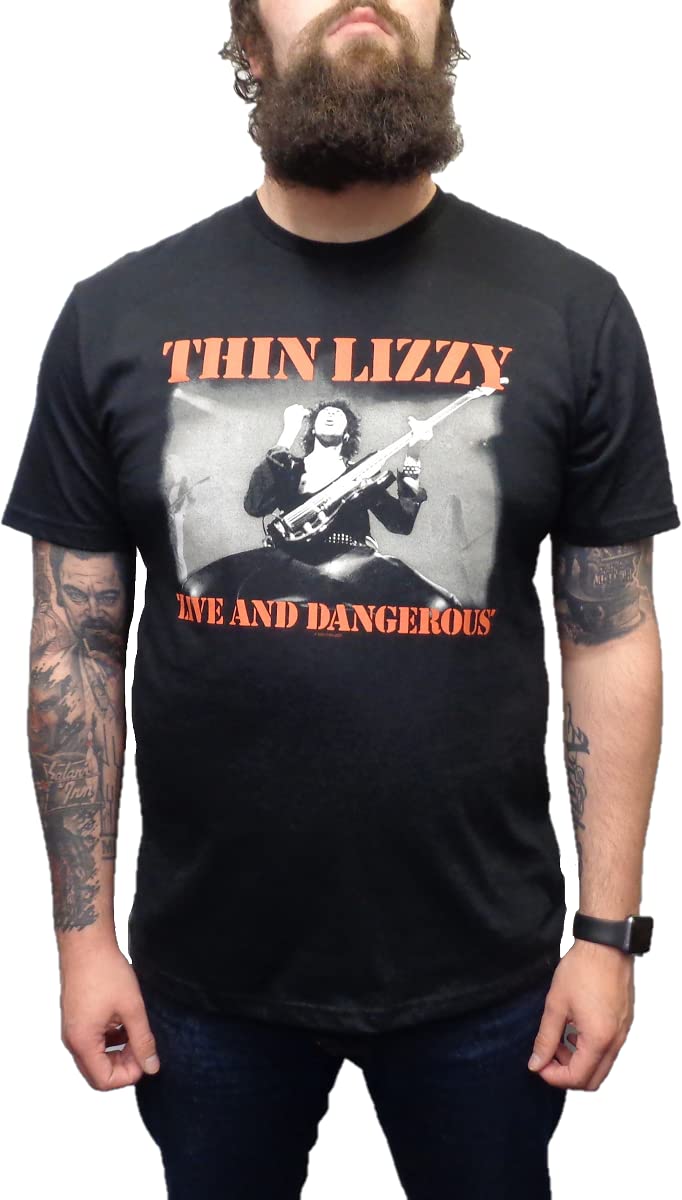 Mazeys Men's Live Thin Lizzy Officially Licensed T Shirts Medium