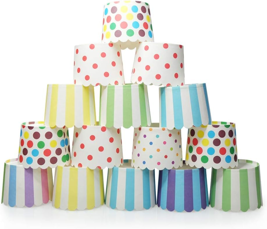 SMARTBUYER Large Paper Cake Baking Cup Cupcake Muffin Cases Diameter 6cm,Set of 25