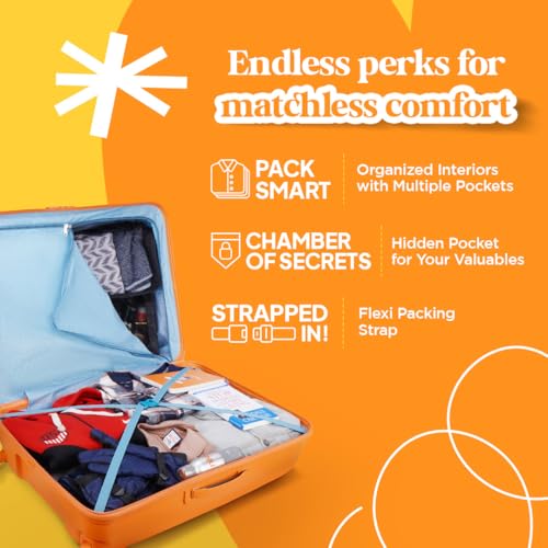 Image of American Tourister Ivy 2.0 | Large Size Check-in Trolley Bag (79 cm) | 360 8 Wheel Travel Luggage | Hard Case Polypropylene (PP) Suitcase | Combination Lock | Tan Orange