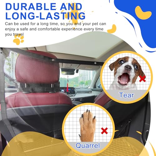 Hundegitter Auto, Hundegitter Auto Kofferraum 115*62 cm, Trenngitter Kofferraum Hund für Den Einsatz In Einer Vielzahl von Fahrzeugen Wie Suvs, Lastwagen und Limousinen, Hundenetz Auto für Rücksitz