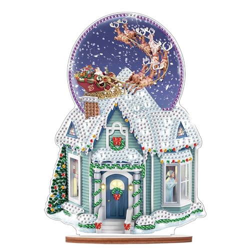 Decoración de mesa de Navidad DIY con mosaico de diamantes para salón