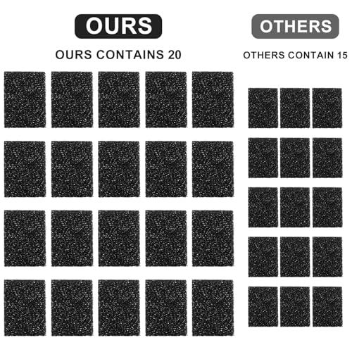20pcs Pet Fountain Replacement Filters, Cat Drink Watering Filter Replaced Foam Filters Square Sponge Filter for PETKIT Eversweet 3 Pro/PETKIT Eversweet Solo 2/PETKIT EversweetSolo SE