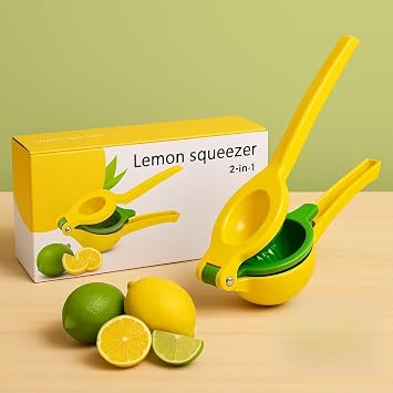 Kitchen Metal Lemon Squeezer Aluminum Alloy Manual Fruit Press Citrus Juicer Lemon Squeezer 2 in 1