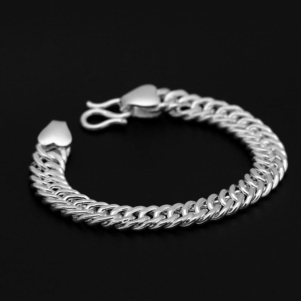 Bracciale regolabile,bracciale in argento sterling,bracciale in argento sterling 925 da donna Bracciale a catena cubana vintage Bracciale dell'amicizia Gioielli in argento sterling Regali mamma