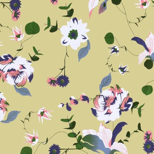 Image of haus & kinder Fitted Cotton Bedsheets King Size, 100% Cotton, 144 TC, Elastic Bedsheet Fitted for Double Bed, Bold Floral