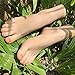 AFYH Silicone Pieds Modèle, Pied de Mannequin féminin en Silicone Clone de beauté réaliste, 1 Paire/Version Platine, utilisé pour Afficher des Accessoires de Peinture