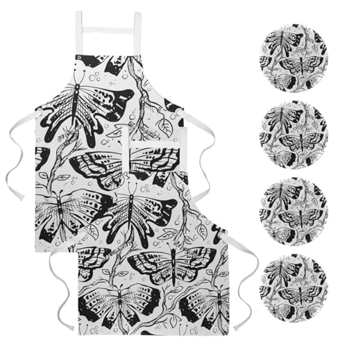 Tablier de serveuse pour restaurant et bistrot multicolore