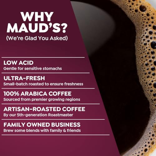 Image of Maud's Chicory Flavored Coffee Pods, 36 ct, Dark Roast Flavored Coffee in Single Serve Pods - 100% Arabica Beans, Compatible with Keurig K Cups Maker