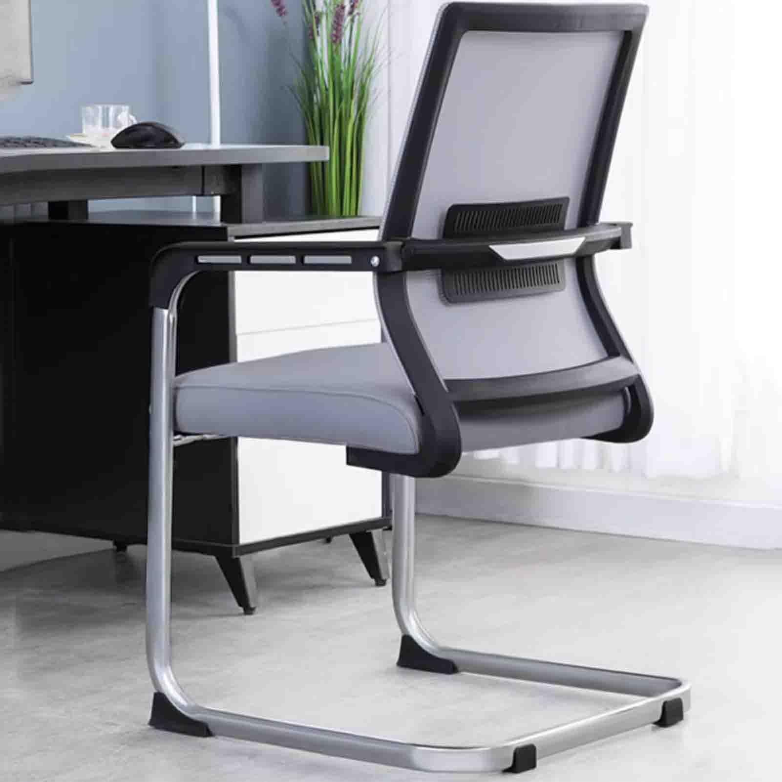 Simple Office Chair Ergonomic Chair Computer Chair Staff Parlour Chair Bow Support Design Sitting Comfort Save Space Multi-Scene Applicable (Color : Red)