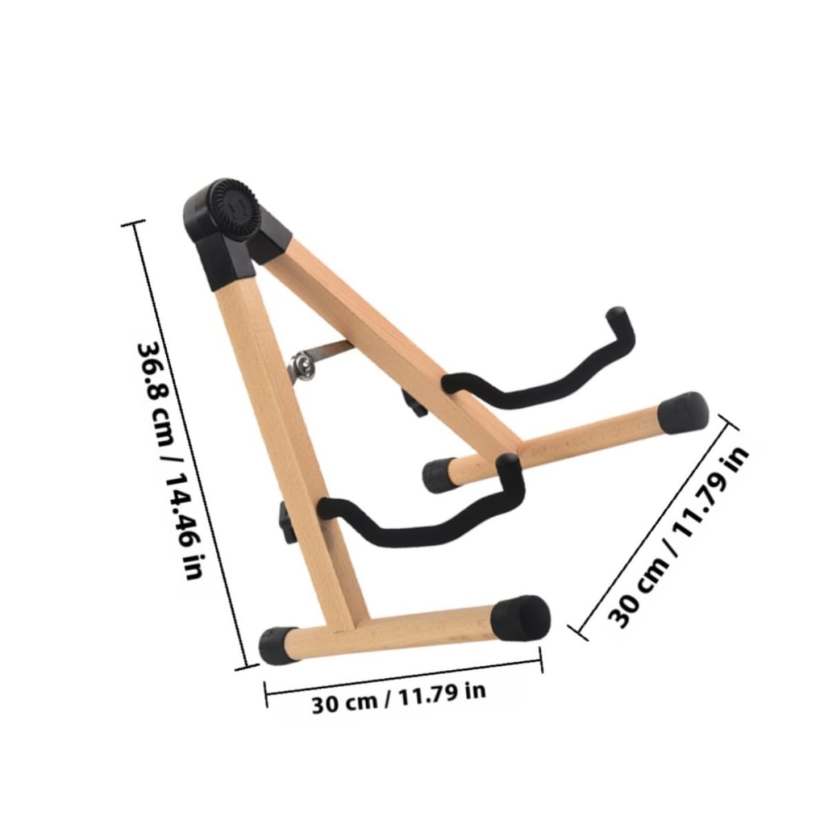 Mikikit Soporte para Guitarra Acústica Madera Marrón Estructura Plegable en Forma , Estable y Resistente para Músicos Ukulele y Violín