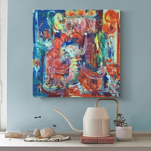 Toile sans cadre Hans Hofmann format carre deco murale de bureau 40cm - 2