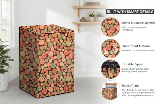 Image of Stylista Washing Machine Cover Compatible for Godrej 6.5 Kg Fully-Automatic Top Loading WT EON 651 PFH, Abstract Pattern Multicolor