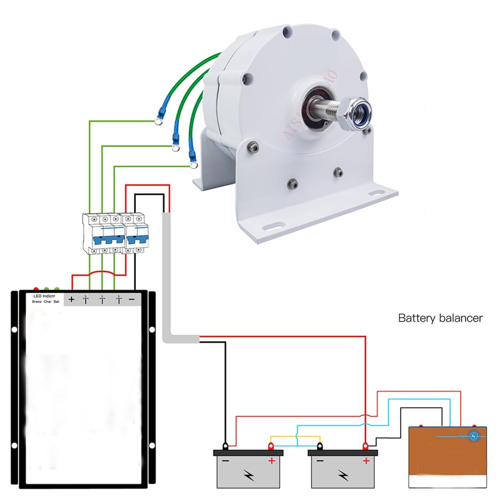 Low RPM 10000W 12V-220V Generatore di Turbine Eoliche A Magnete Permanente Senza Ingranaggi Macchina di Azionamento Elettrico Domestico per Generatore Idro (con Rettificatore)