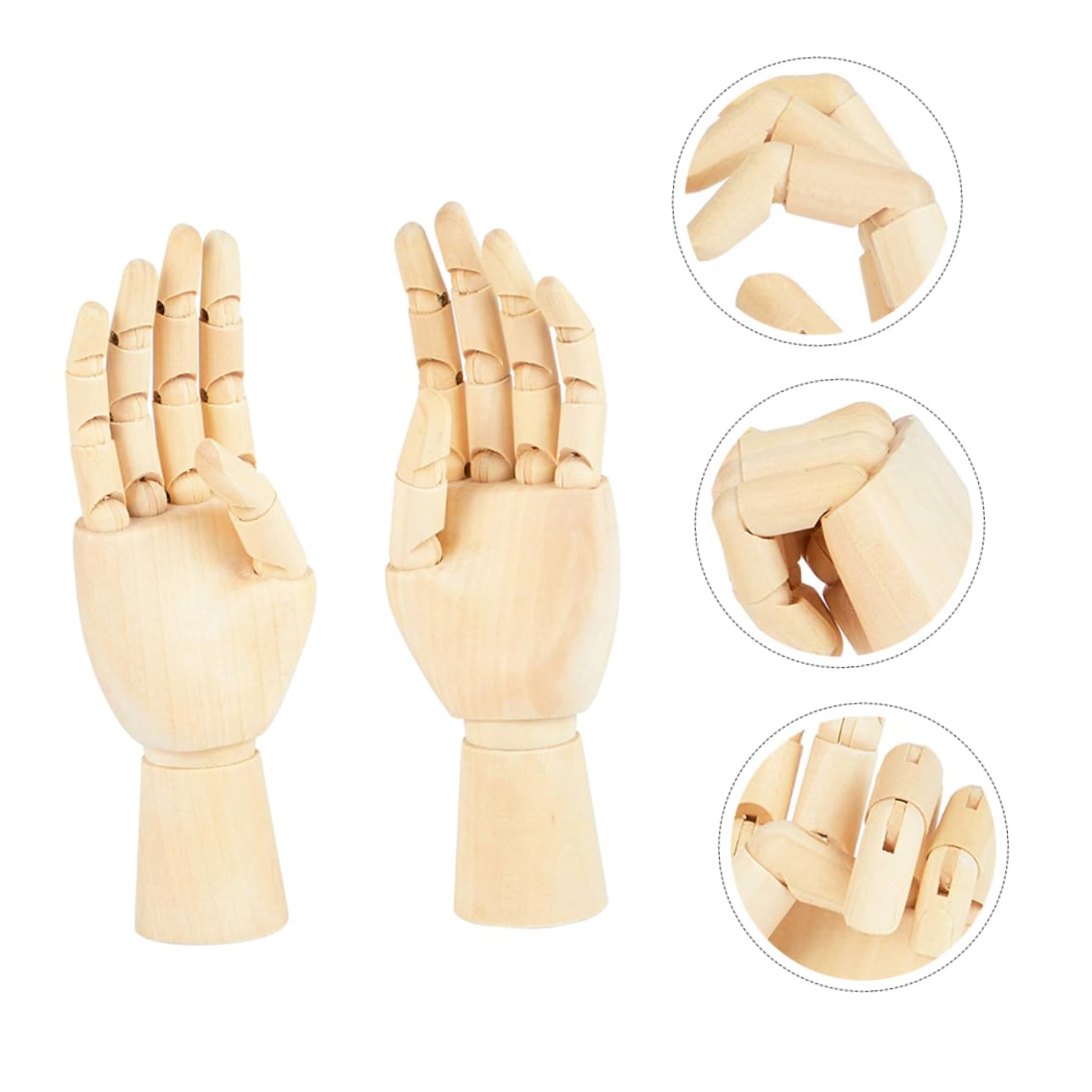 NUOBESTY 3 Series De Mano De Madera Articulados Izquierda Y Derecha Muñecos Para Dibujo Y Decoración De Escritorio Para Artistas Y Al Cómic 2 Piezas X 3