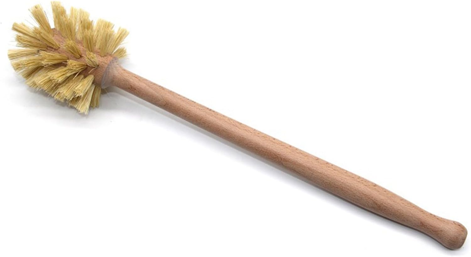 Toilet Brush with Beech Wood Handle and Sisal Bristles Scrubber