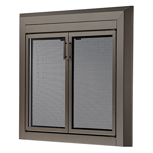 Image of UniFlame Logan, Cabinet-Style Fireplace Doors, Oil Rubbed Bronze, Small